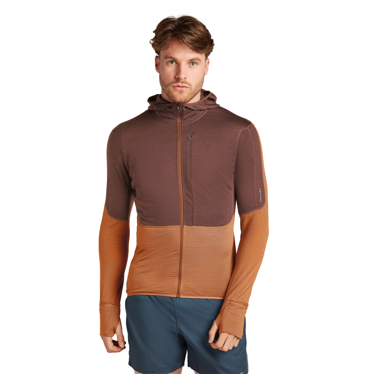 Icebreaker M Merino Blend 200 RealFleece Descender LS Zip Hoodie